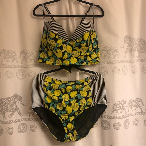 torrid lemon bathing suit